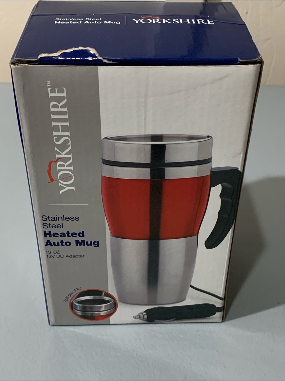 Yorkshire Stainless Steel Heated Auto Mug - Red
